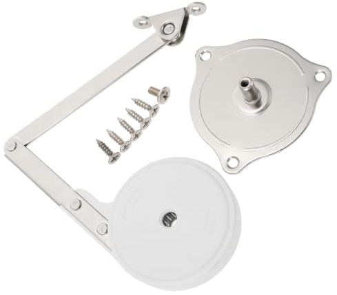 Toyvian Charnière de Support de Couvercle Robuste en Acier Laminé à Froid Ressort Pneumatique Silencieux pour Armoire et Siège de Fenêtre, Plastique Abs Solide
