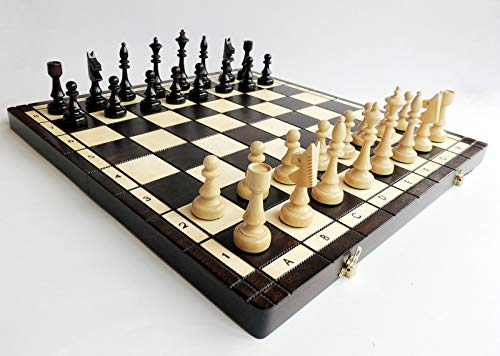 Chess Club 47cm / 18in Turnier Holz Schach-Spiel, Handcrafted Klassische Spiel