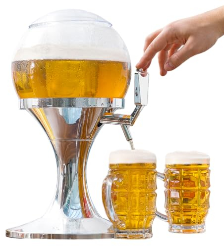 InnovaGoods Ball Dispensador de Cerveza Refrigerante, PMMA, Plateado, 24x24x42 cm