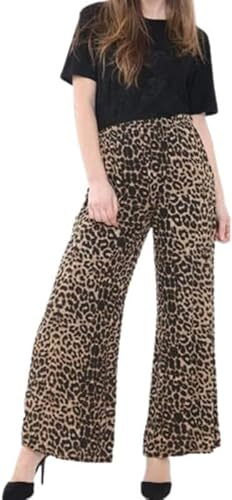 P&R DANCEWEAR LTD Pantalones palazzo acampanados lisos para mujer, pantalones holgados de pierna ancha
