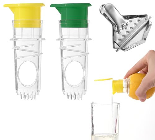 2 spremiagrumi manuale e 1 piccolo spremiagrumi in acciaio inox, spremiagrumi manuale, versatore di limone, spremiagrumi a mano, spremiagrumi manuale, spremiagrumi al limone