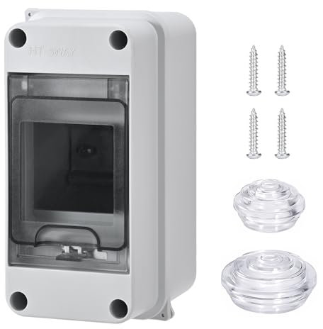 Szaboviktoria coffret electrique etanche Avec 3 Modules, Cache Tableau Electrique, boitier etanche exterieur, boitier de distribution en saillie Pour le Jardin Ou Les Espaces extérieurs