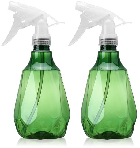 KTPCN 2 bottiglie spray da 500 ml, vuote, con ugello regolabile, riutilizzabili e ricaricabili