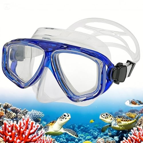 YEESAM Máscara de buceo miope con dioptrías para personas con gafas, lentes de resina de visión ancha, gafas de buceo, gafas de buceo, gafas de natación, gafas de natación para adultos y niños, miopía
