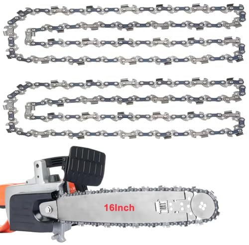 Confezione da 2 catene per motosega per barra da 40 cm, 3/8 LP 0,1 cm, 57 maglie, catena a basso contraccolpo, catena di ricambio compatibile per Titan, Black&Decker e altri (91PJ057X)