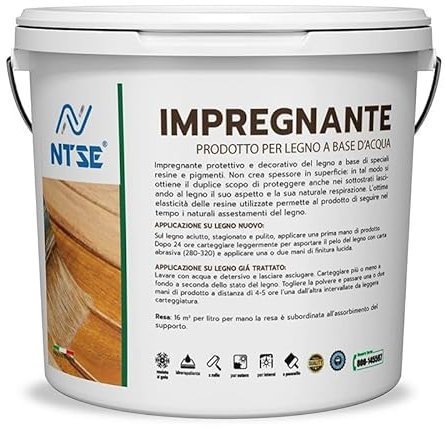 IMPREGNANTE PROTETTIVO PER LEGNO A BASE D'ACQUA (Noce scuro, LT 5)