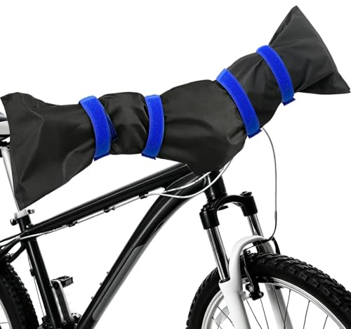 Housse de Guidon, Housse Guidon Étanche Polyester Protection pour Vélos de Sport, Protection de Transport pour Porte Bagages Arrière (Bleu)
