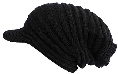 Nyls Unisex Creation Black Kift Rasta Cap Beanie, Svart, One Size