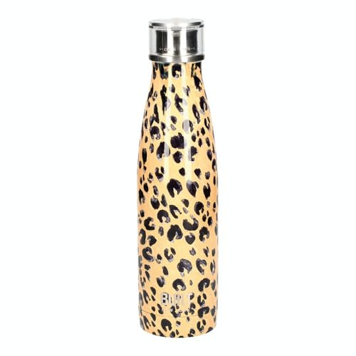 Built Perfect Seal Leakproof Insulated Water Bottle/Thermal Flask, Stainless Steel, 480 ml, Leopard