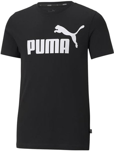 PUMA Jungen Ess Logo Tee B T Shirt, Puma Black, 164 EU
