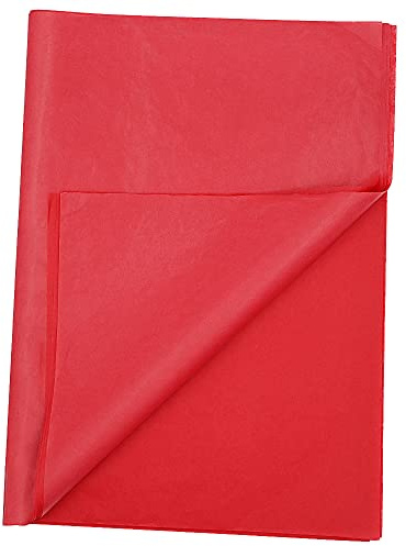 ADQUATOR 50pcs 50×35cm Red Tissue Paper,Wrapping Paper Bulk for DIY Gift Wedding Birthday DIY Christmas Decorations