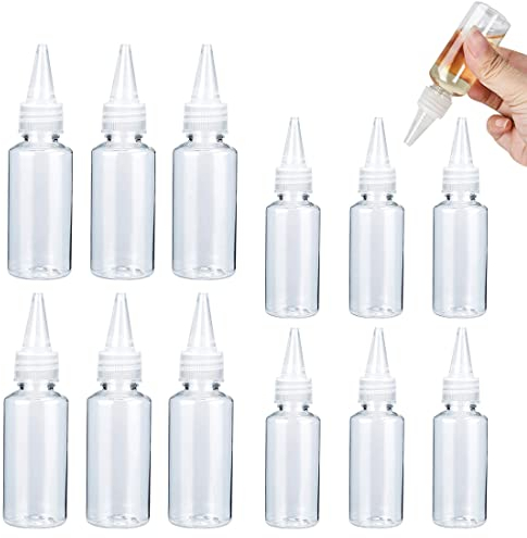 YSYZM Quetschflasche Klein, 12 Stück Leere Squeeze Flaschen Set Plastikflaschen mit Spitze, Mehrzweck Spritzflasche Für Flüssigkeiten, öl, Sauce, Farbe,Lotion (30ml,60ml)