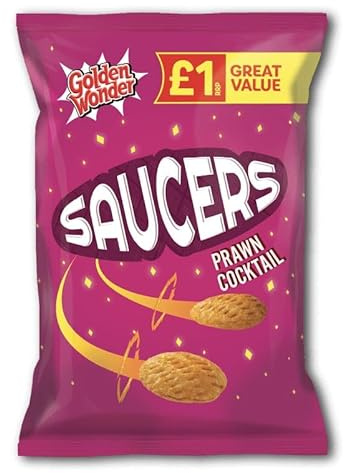 Golden Wonder Saucers Prawn Cocktail 40g - Box of 18 Bags