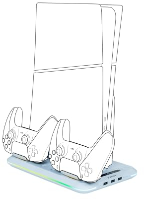 Base de Carga para PlayStation 5 Classic y Slim Compatible con Consolas Digitales y de Disco - Nacon