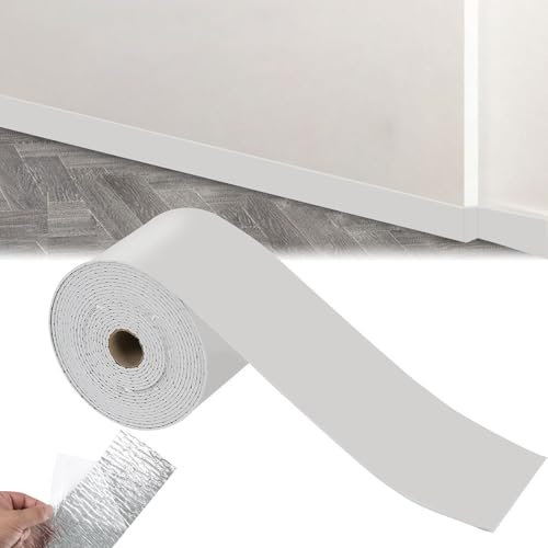 Plinthe souple autocollante - 10 cm x 5 m - Plinthe flexible autocollante - Gris