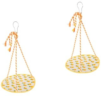 Happyyami 2stücke Reptilien-hängematte Mit Ananas-Muster Robustes Spielzeug Für Hamster Und Echsen Installieren Fördert Bewegung Und Koordination Langlebiges Material Für Sommer