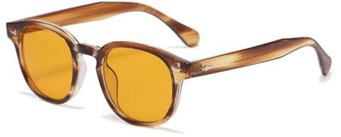 Lång behållare retro runda solglasögon män kvinnor vintage liten cirkel solglasögon designer oval rund ram unisex retro solglasögon UV400-skydd