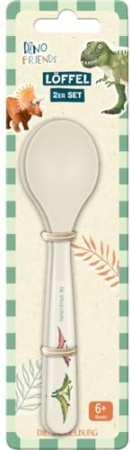 Dino Friends Löffel Set, 2 Stück, Kunststoff, für Kinder ab 6 Monaten, spülmaschinengeeignet