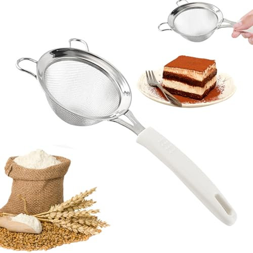 Colador De Arroz - Acero Inoxidable Doble Capa Tamiz Malla Fina | Colador Alimentos Para Filtrar Enjuagar Cocina Hogar