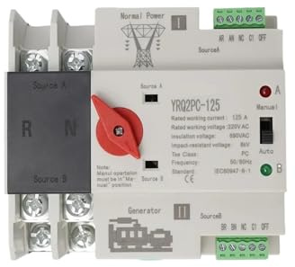 Interruttore di commutazione Interruttore di trasferimento automatico a doppia potenza 125A 2P AC 220V(2P 125A 220V)