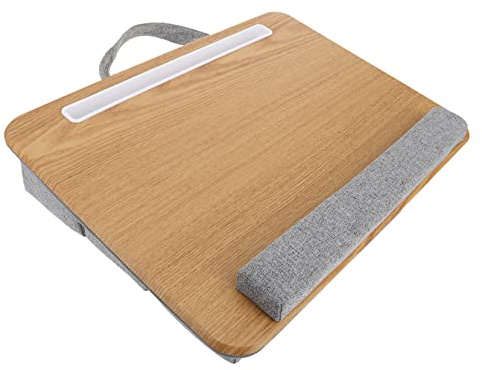 HOMSFOU Bureau pour Ordinateur Portable Pliable Kaki, Support Antidérapant Et Léger, Table D'étude Portable Multifonction pour Lit, Bureau De Lit Ergonomique pour Travail Et Lecture