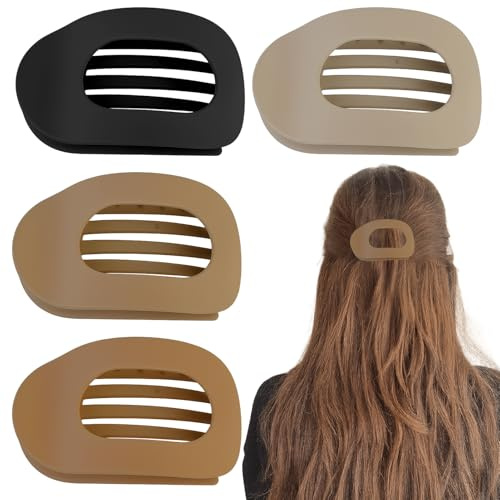 4 Pinzas Pelo Mujer, Pinza Pelo Planas Con Dientes Internos, Sujeción Segura, Ideal Para Cabello Grueso Y Fino, Pinzas Lado Con Sujeción Fuerte, Dientes Internos, Garras Para El Cabello, Multicolor