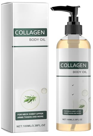 Aceite corporal de lifting de colágeno, aceite corporal hidratante, cuidado antienvejecimiento visible, aceite corporal de colágeno para mujeres y hombres que mejora la apariencia de la piel arrugada
