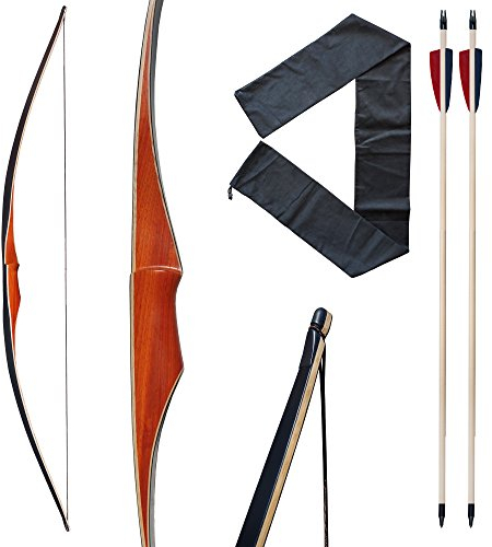 Franks-Castle Bogenset Ragim Wolf 68 RH 25 lbs Langbogen mit Hülle und Pfeilen