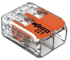 WAGO Verbindungsklemmen 221-612 | 2 Leiter, bis 6 mm², 50 Stück, COMPACT Kabelverbinder mit Hebeln für alle Leiterarten weltweit, bestätigte Anwendungssicherheit