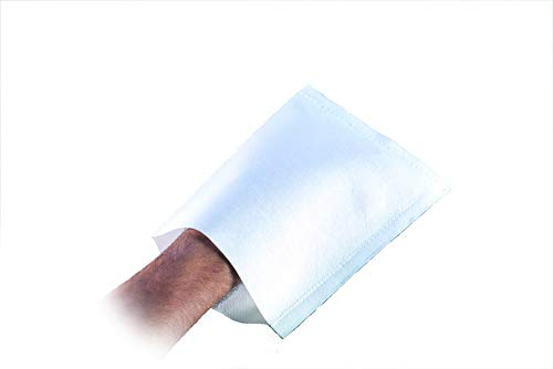 Mank GmbH Einweg Waschhandschuh aus Airlaid Einmalwaschlappen Einmal Handschuh Pflege Hygiene Kosmetik Weiß 16x22 cm 50 Stück