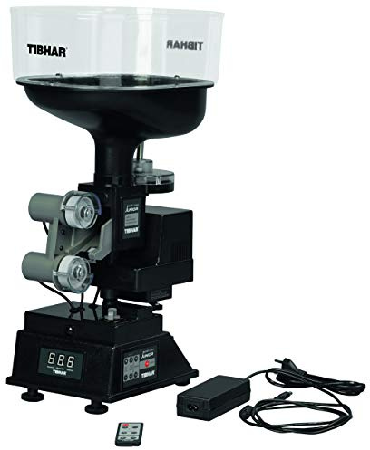 Tibhar Robot de tennis de table Robo Pro Junior Machine à balles de ping-pong pour joueurs débutants et avancés avec télécommande radio incluse.
