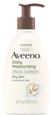 Aveeno Daily Moisturizing Facial Cleanser, Fragrance Free, 12 fl. oz
