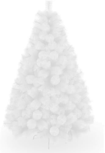 KROWN - Árbol de Navidad Blanco Artificial, Material PVC Aguja de Pino, Hogar Decoración para Navidad, con Soporte de Metalico, Fácil Montaje (150 cm)