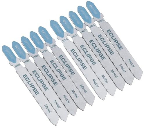 Eclipse - Cuchillas de sierra de calar para chapa fina de plástico, 0,5-1,5 mm de grosor, 10 unidades