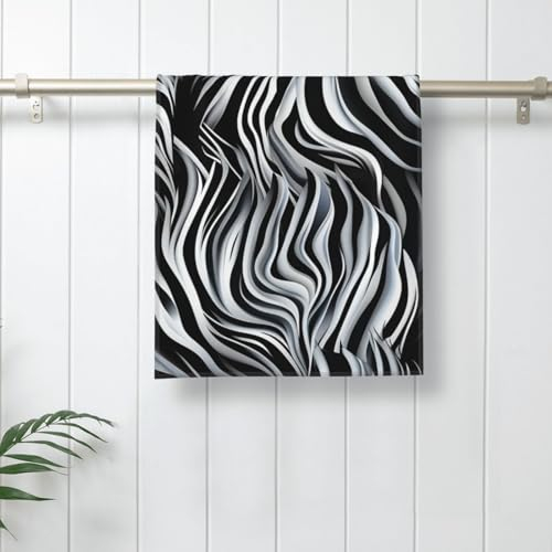 BTCOWZRV Handtuch mit Zebramuster, sehr saugfähig, Mikrofaser, Badetücher, 30,5 x 70,5 cm, superweiches Gesichtshandtuch, Fitnessstudio-Handtücher für Körper, Badezimmer, Hotel, Bar, Sport, Yoga, Spa
