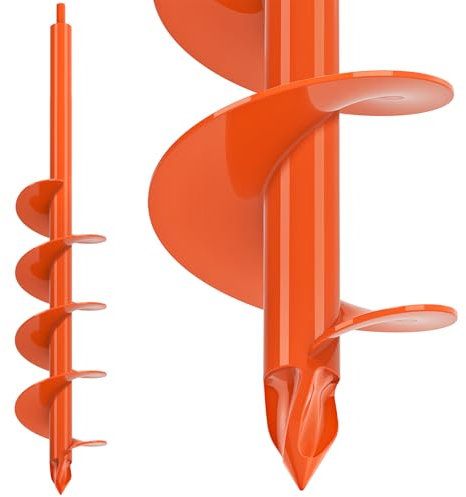 BeneLabel Punta per Trivella, 61x10cm Trivella Giardino Utensile Spirale per Piantare Coclea delle Piantatrici Scavare Buche per Aiuole/Semina/Recinto Palo Cassetta Posta, Adatti Esagono 10mm