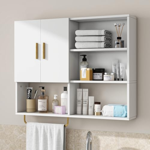 Tltaroni Bathroom Wall Cabinet Wood Large Wall Mounted Medicine Cabinet