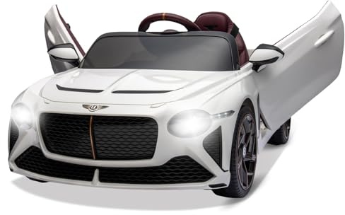 Coche Eléctrico Infantil Lujo Bacalar 12v – Licencia Oficial, Mando Parental, Puertas Tijera, Suspensión, 3 Velocidades, Luces LED, Música, Claxon – Vehículo Infantil Seguro – Color Blanco
