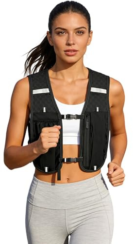 Gilet de Course léger réglable - Sac à Dos léger pour Course à Pied, randonnée, Cyclisme avec Support de téléphone - Unisexe pour Homme et Femme