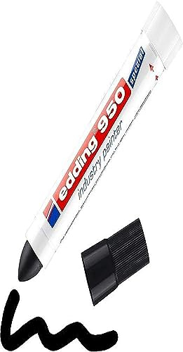 edding 950 industry painter - nero - blister 1 pz. - punta tonda 10 mm - pennarello per scrivere su polistirolo, metallo, pietre, legno - superfici ruvide o bagnate - permanente, impermeabile