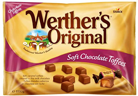 Werther's Original - Caramelos toffee blandos cubiertos de chocolate (1000g)