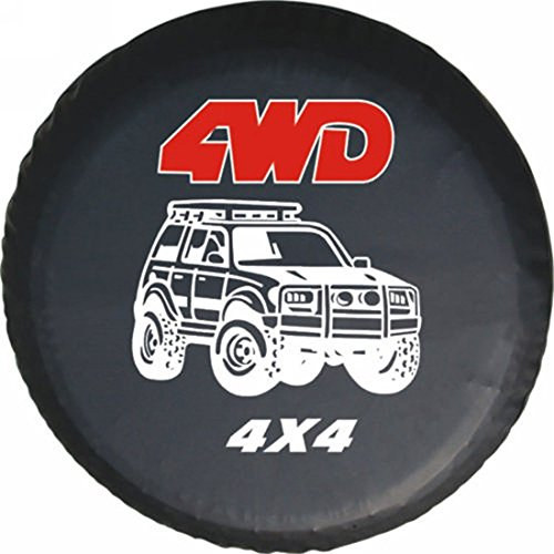 LITTOU KOLOME Universal Nero in pelle PVC Borsa per Pneumatici (4WD 4x4, 16 for Diameter 29''-31'')