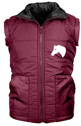 MS-Trachten Kinder Reitweste Mia maroon gesteppt leicht gefüttert (134/140)