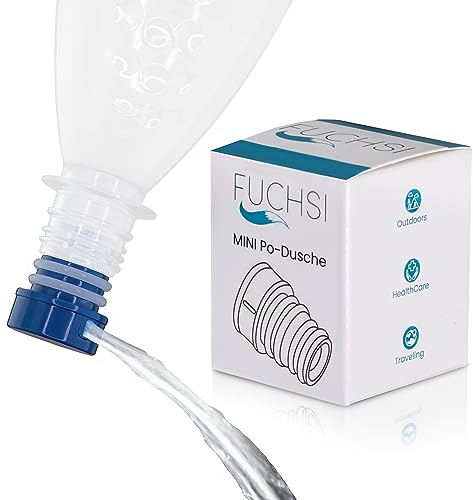 FUCHSI Mobiles Bidet | Tragbare Podusche | Innovativer Flaschenverschluss | Ersetzt Feuchttücher und Dusch-WC für Po und Popo (Türkis)