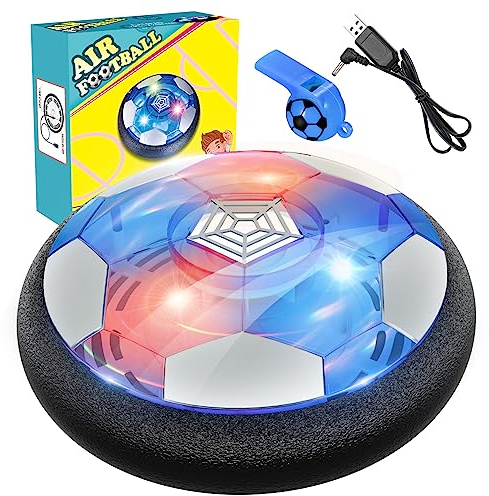 lenbest Balon Futbol Flotante - Juguetes Niños 3 4 5 6 7 8 9 10 Años - Recargable Pelota Futbol con Luces LED - Juegos de Futbol - Regalos para Niños Futbolistas - Regalos Niños 2 4 6 8 10 a 12 Años
