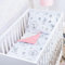 Baby Safe Bettbezug Kinderbett Neugeborene 135x100 cm Bettbezug Kinderbett 100% Bio-Baumwolle Öko-Tex Zertifiziert Laken Einzelbett Babybettwäsche Set Hirsch Klein