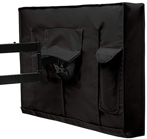 CYMKYQ Utomhus TV-skydd, utomhus tv vattentät låda utomhus TV-skydd med botten skydd väderbeständig dammsäker mikrofiber duk TV skärmskydd tillbehör (storlek: 67x106 cm)