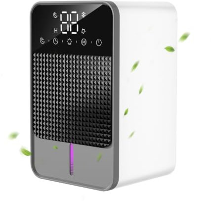 Luftentfeuchter 1500ML, jialexin Tragbar Entfeuchter Energiesparend, Schlafmodus, Timer für Schlafzimmer, Bad, Home - Gegen Feuchtigkeit, Schimmel