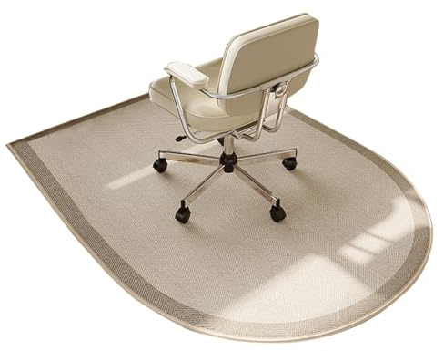 Tappetino per sedia da ufficio insonorizzato, per moquette e pavimenti duri, antiscivolo, per sedie a rotelle, protezione per il pavimento, per casa e ufficio (giallo, 90 x 60 cm)