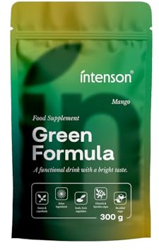Intenson Green Formula, Mango, Super Greens en Polvo, 300 g